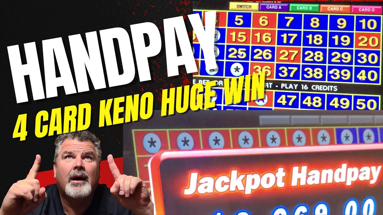4 Card KENO HANDPAY ! JACKPOT! Reel Twinning Slots Too!!  #kenonation #slots #slotwins #casino