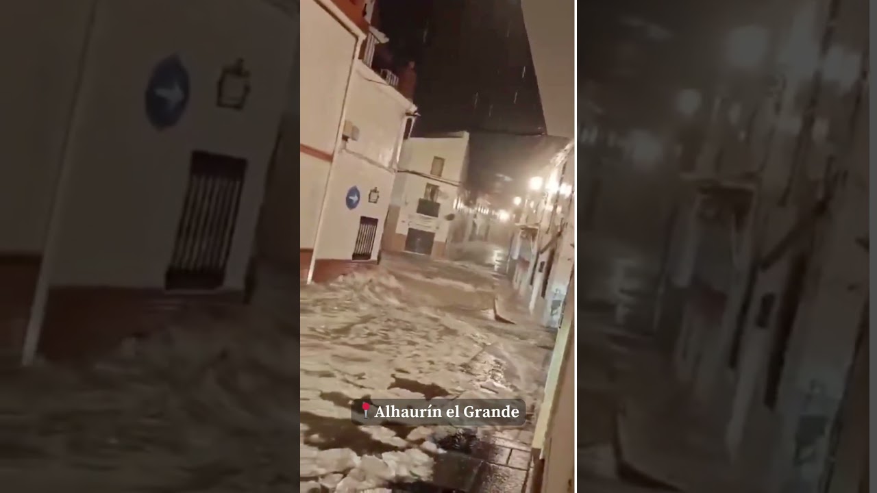 Inundaciones en M&aacute;laga, donde la Junta ha enviado el mensaje Es-Alert