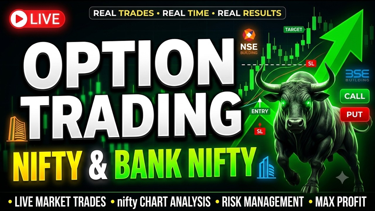 🔴 Live Trading Today | Nifty BankNifty & Sensex | Option Buying | Educational Session #livetrading