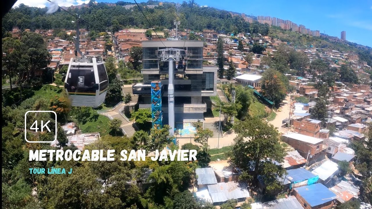 4K Metro de Medellín Metrocable San Javier Linea J destino turisticos 🇨🇴 Sin Destino