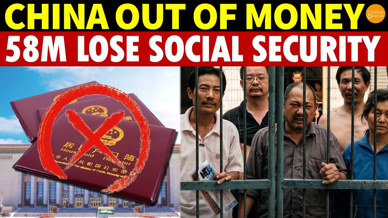 China Out of Money, Sudden Shift! 58 Million Stop Paying Social Security, 830K Detained