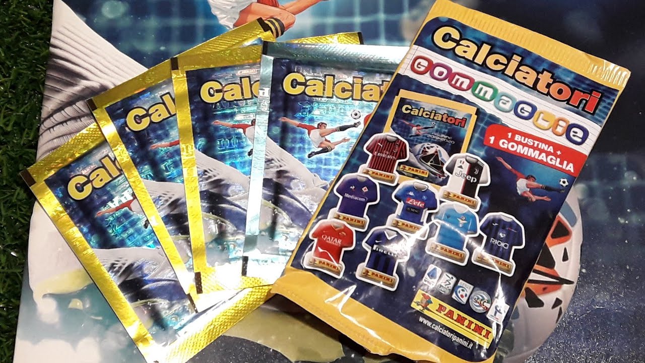 Apro 5 bustine Calciatori Panini 2019 2020 + Gommaglie