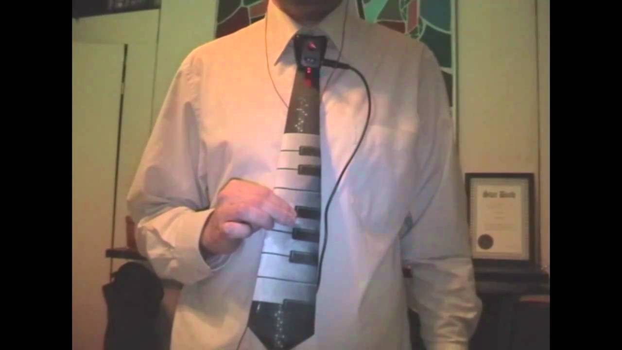 Circuit bent Musical Piano Tie by freeform delusion