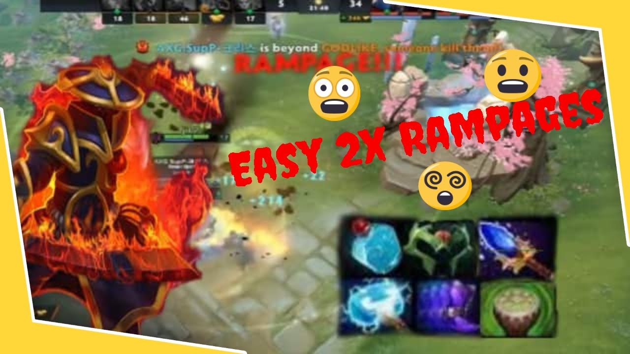 DOTA 2  ADDAX Ember Spirit + Scepter 7.23 2x Rampage!