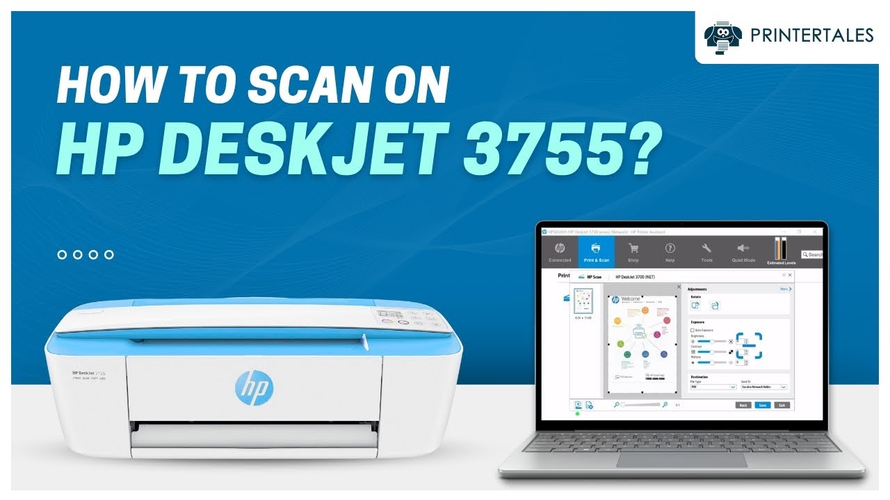 How to Scan on HP DeskJet 3755? | Printer Tales