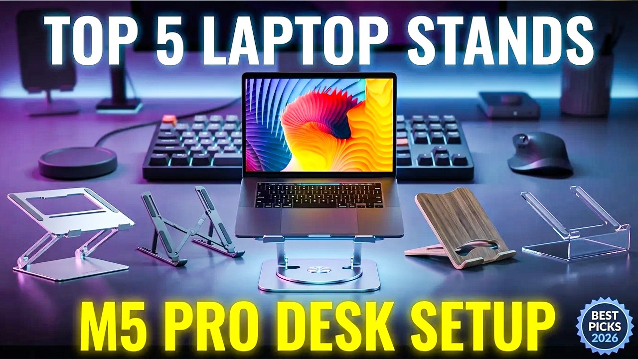 Топ-5 лучших подставок для ноутбука MacBook Pro M5 Pro для настольного размещения 🔥 &ndash; повысьте св...