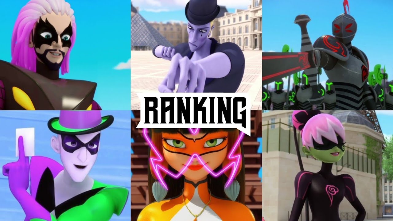 Rank dos akumatizados da 1s de miraculous por gosto pessoal.