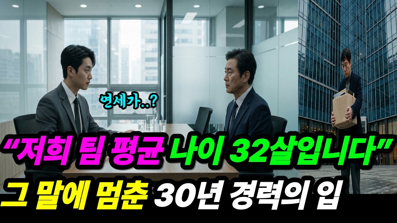 “저희 팀 평균 나이 32살입니다”… 그 말에 멈춘 30년 경력의 입 | 노후사연 | 인생사연 | 시니어사연 | 사이다사연 | 오디오북 | 감동사연 |