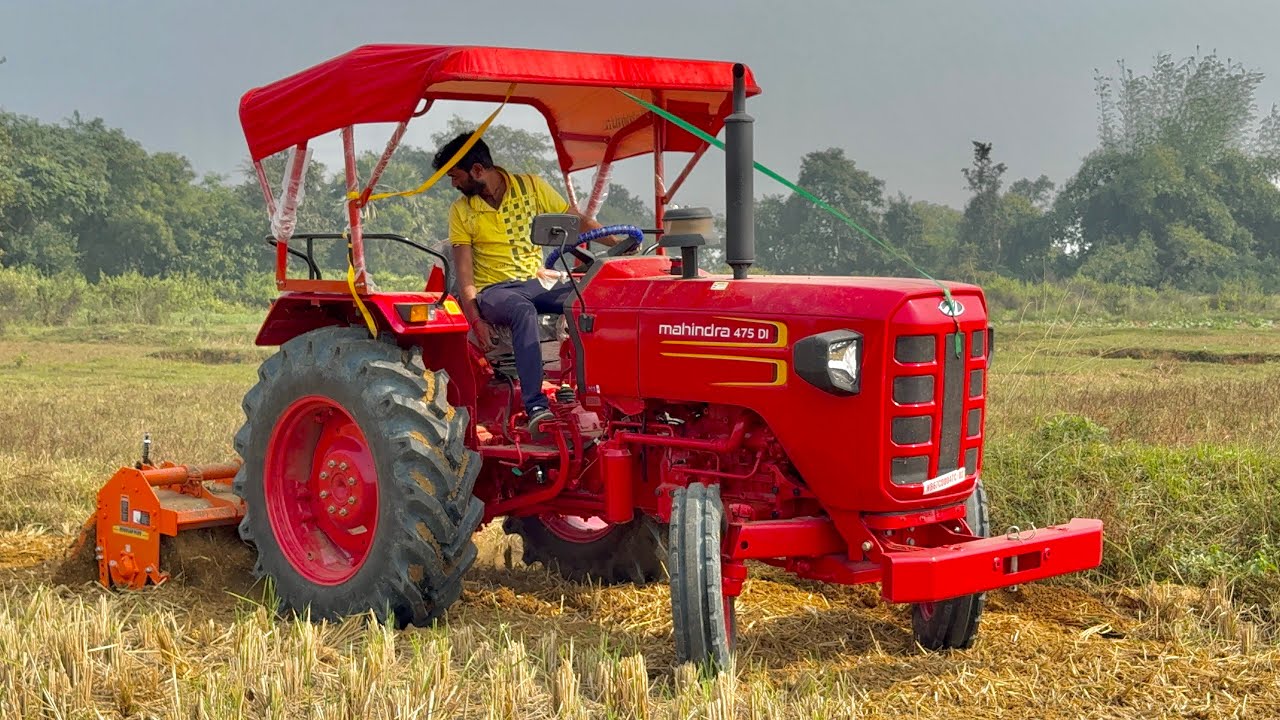 Mahindra New 475 DI DEMO with Rotavator #mahindratractor #tractor #trending #farming #westbengal 