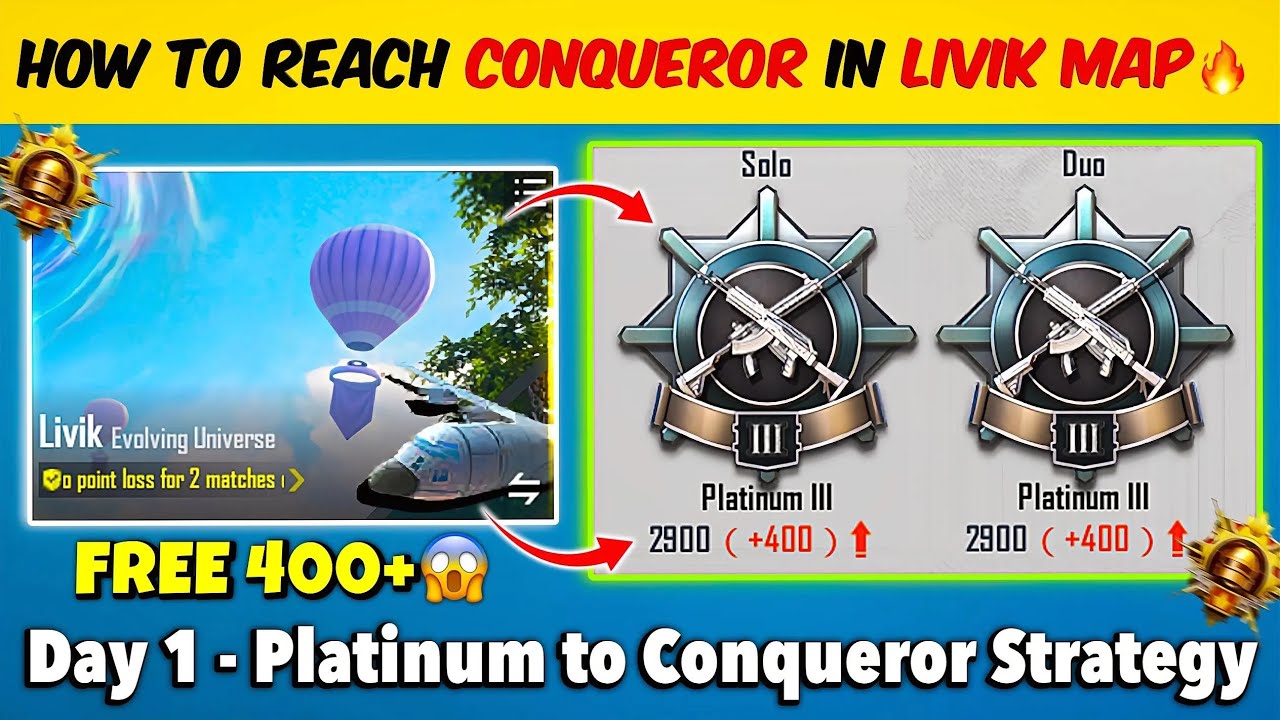 Livik Fast Conqueror Push 😱 Platinum to Conqueror Solo 🔥 BGMI 4.3