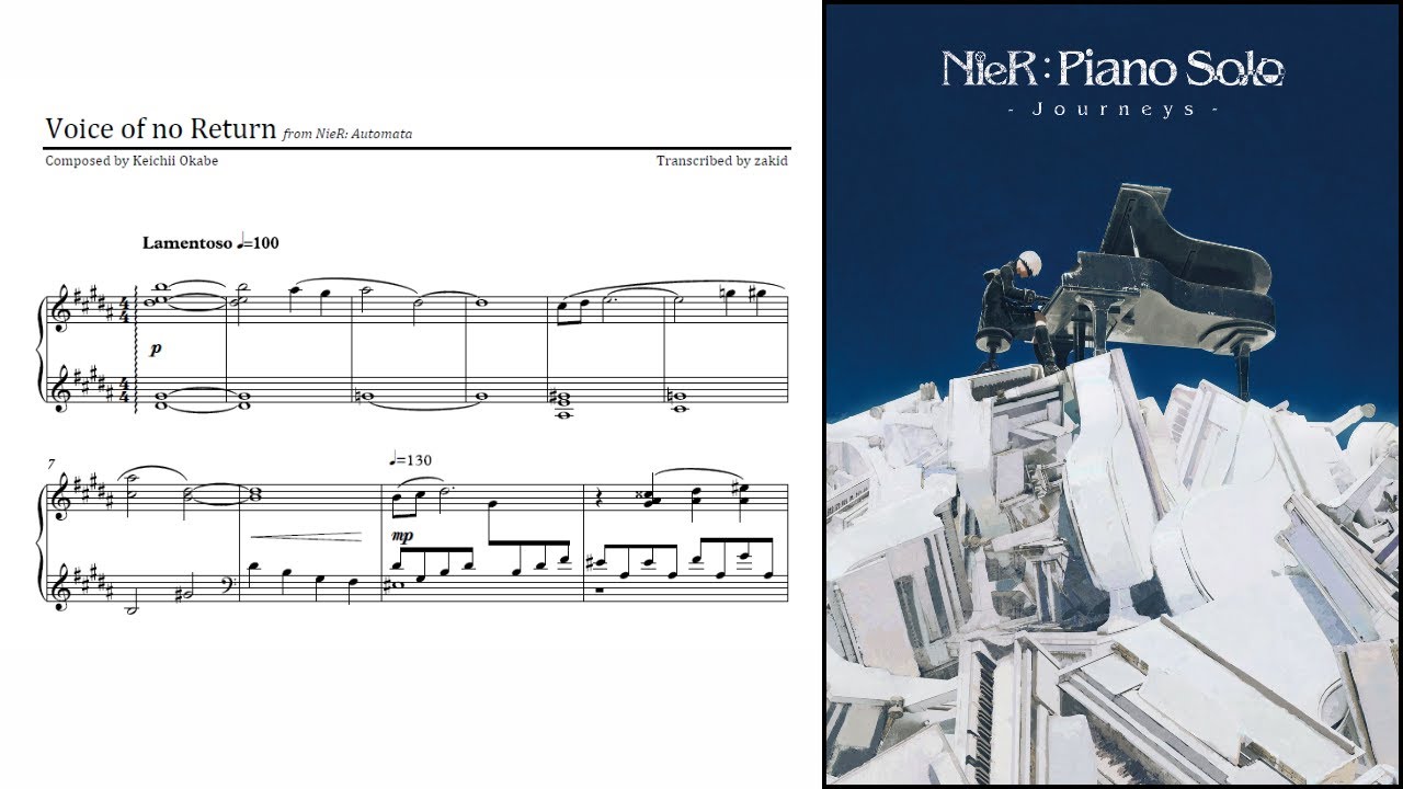 Voice of no Return (NieR: Piano Journeys) - piano transcription