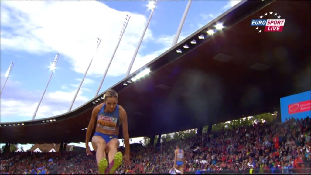 Triple jump women final European Athletics Zurich 2014 Olha Saladukha