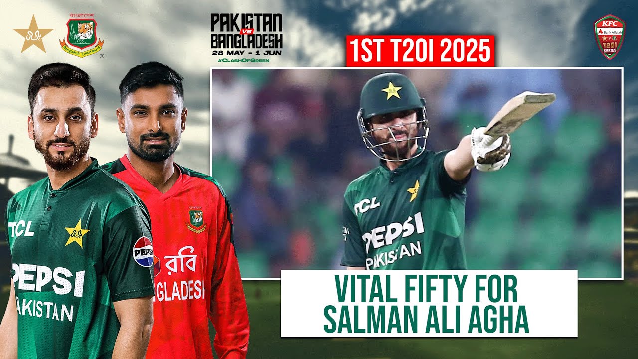 Salman Ali Agha's Vital 5️⃣6️⃣ Runs | Pakistan vs Bangladesh | 1st T20I, 2025 | PCB | M2N1A