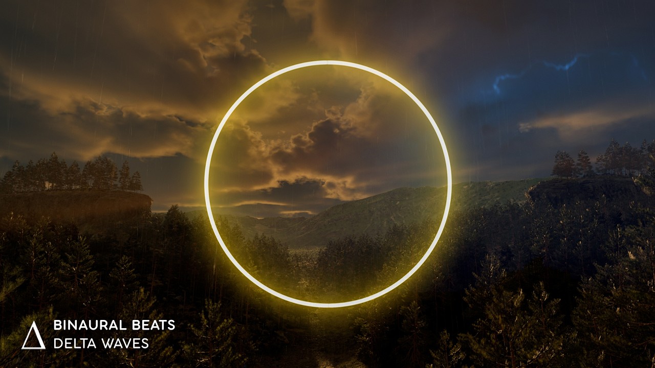 I 💚 THUNDER [ Fall Asleep Fast ] Deep Sleep Music - Binaural Beats