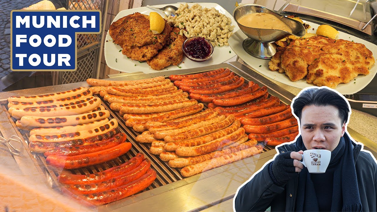 GERMAN MEAT-FEST in MUNICH | Must-eat Sausages and Schnitzel! | Bavarian Food Tour