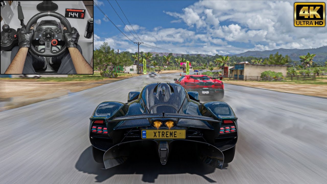 Forza Horizon 5 | 1559HP Aston Martin Valkyrie vs Supercars | Steering Wheel Gameplay