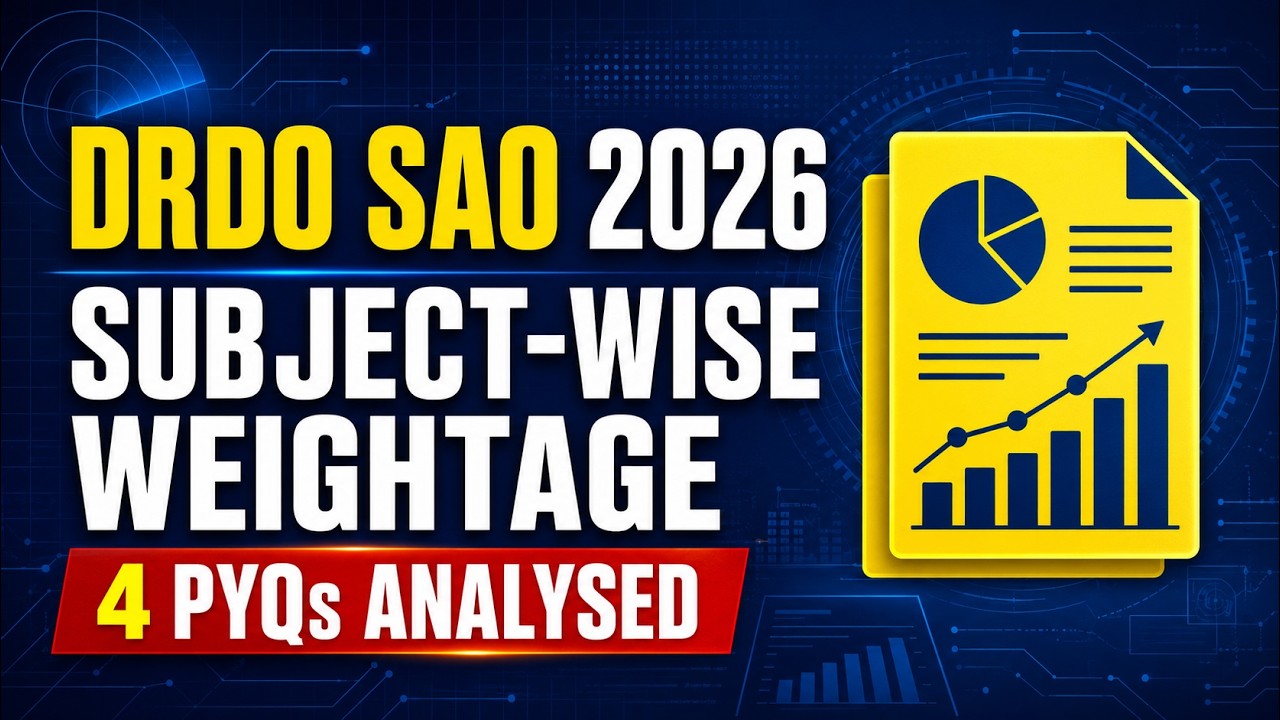 DRDO SAO Grade II 2026: распределение вопросов по предметам | Анализ прошлых лет (PYQ), структура...