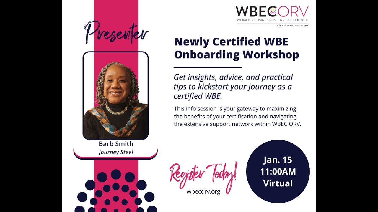 Newly Certified WBE Onboarding | January 2026