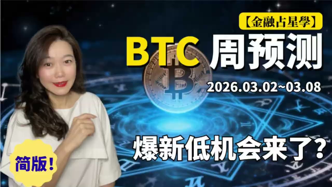 【金融占星學】下周是BTC反弹终点还是下跌起点？会爆新低？#btc #比特币 #比特幣 