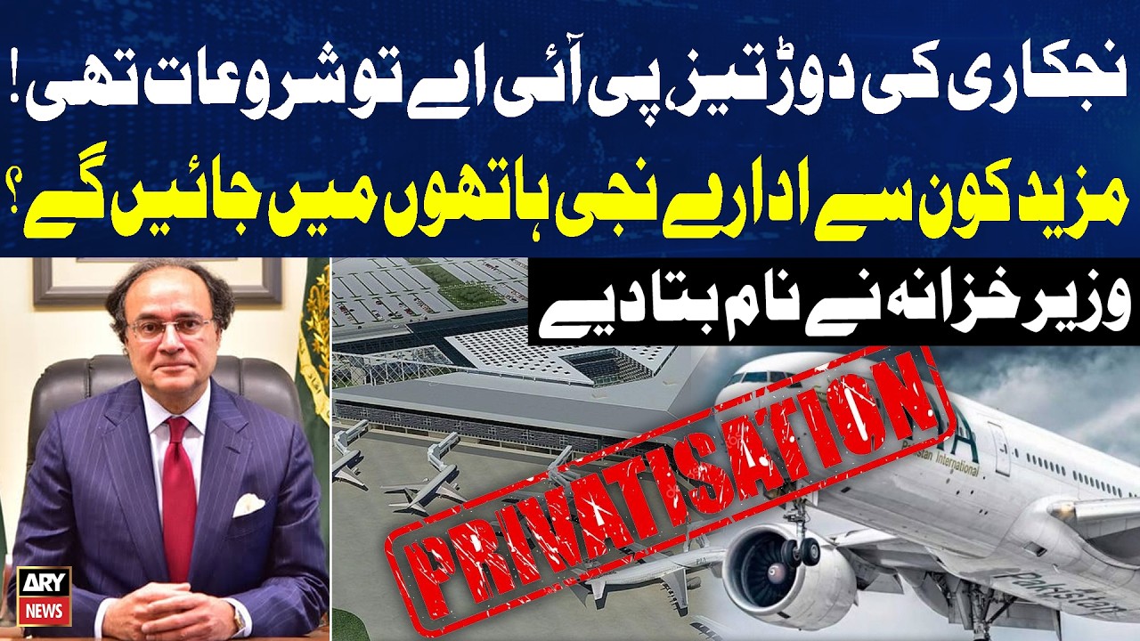 After PIA, Which Institutions Will Be Privatized Next? Finance Minister Muhammad Aurangzeb Reveals