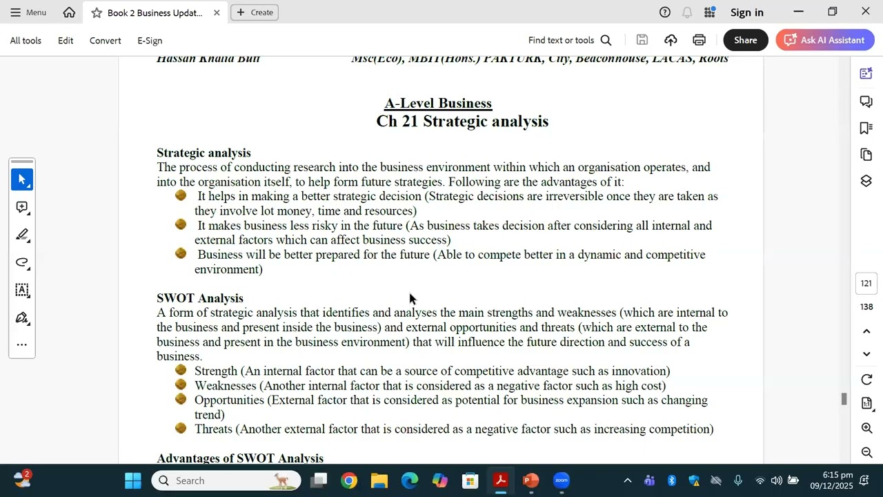 Strategic Analysis Part 1