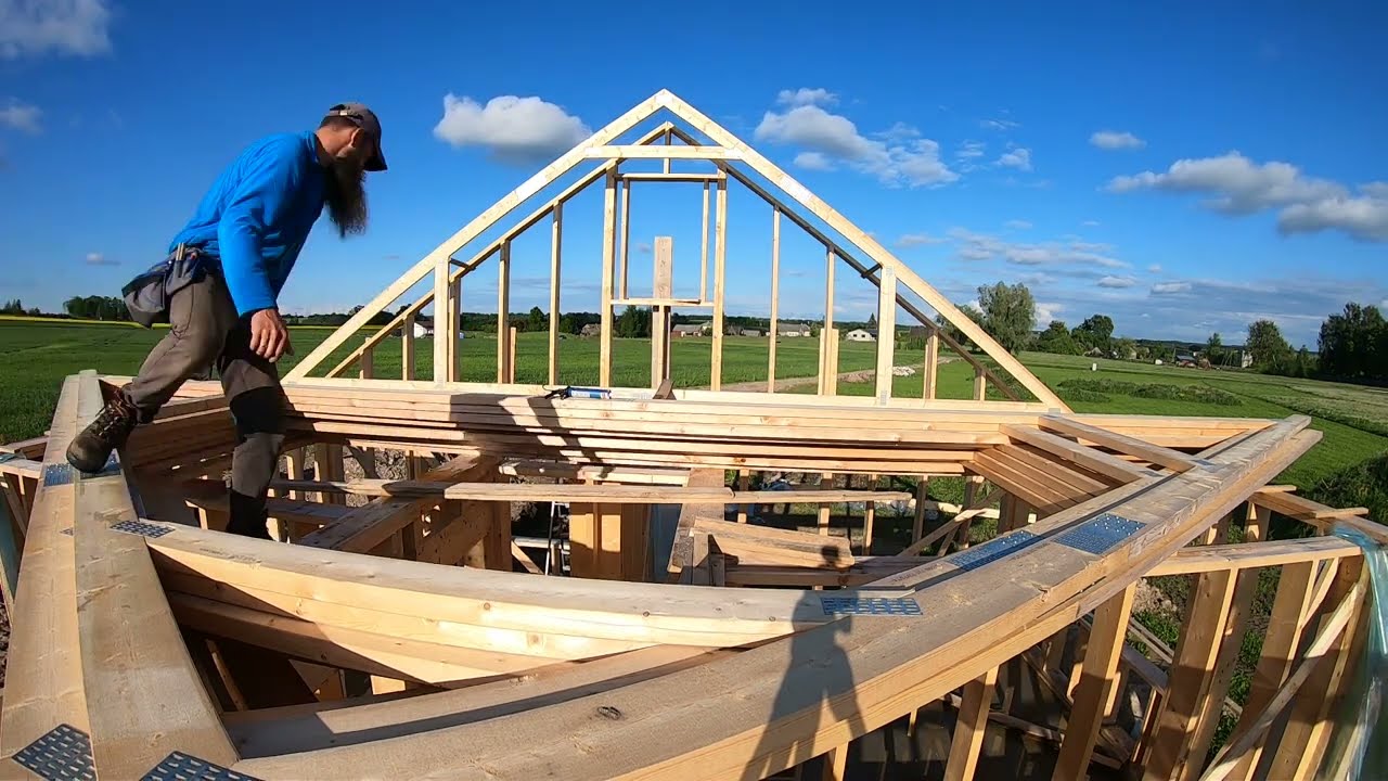Karkasinis namas. Čyto ir santvarų statymas.#stataunama #karkasinisnamas #santvaros #framingthehouse