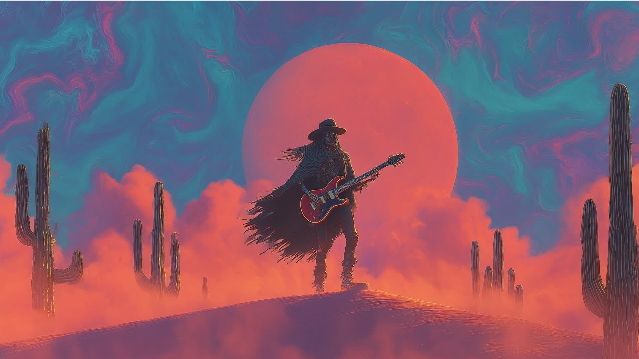 Red Moon Desert Rider – Psychedelic Stoner Rock Mix for Cosmic Night Drift
