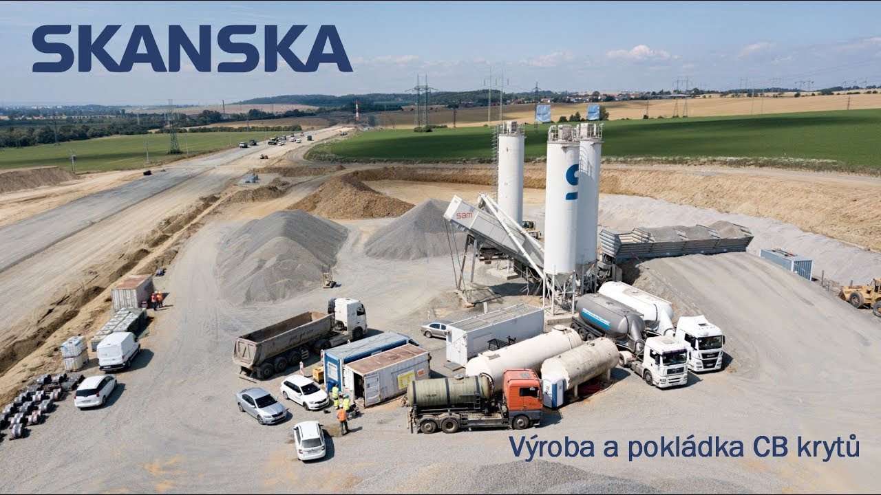 Skanska - Výroba a pokládka CB krytů