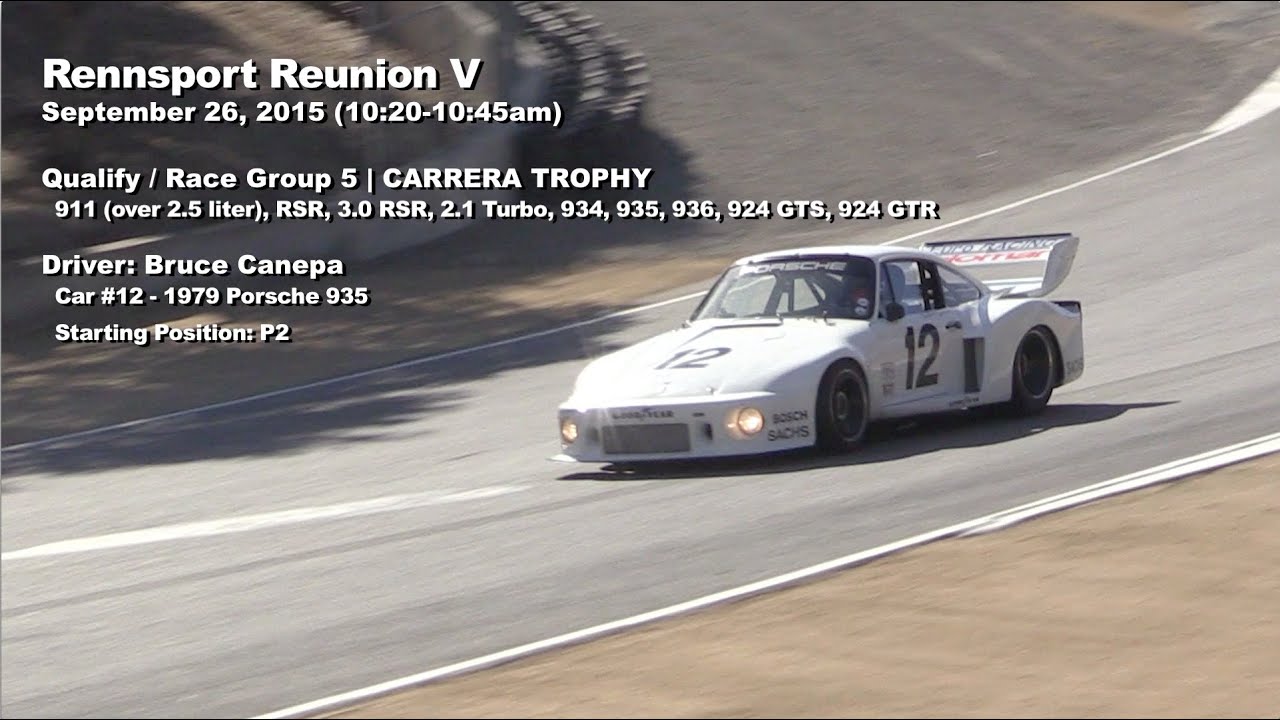 2015 Porsche Rennsport Reunion V - QUALIFY/RACE Group 5 - CAR #12 (1979 Porsche 935)