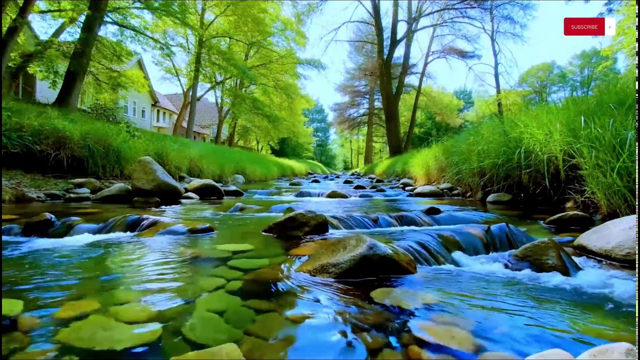 Peaceful Daytime Rest — Gentle Piano and Flowing River Sounds for Sleep | 10 Hours