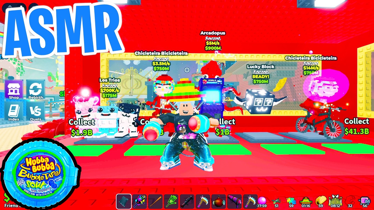 ASMR Roblox Steal a Brainrot Admin Abuse Taco Tuesday Event 😴 Gum Chewing 🎮🎧 Controller Sounds 💤