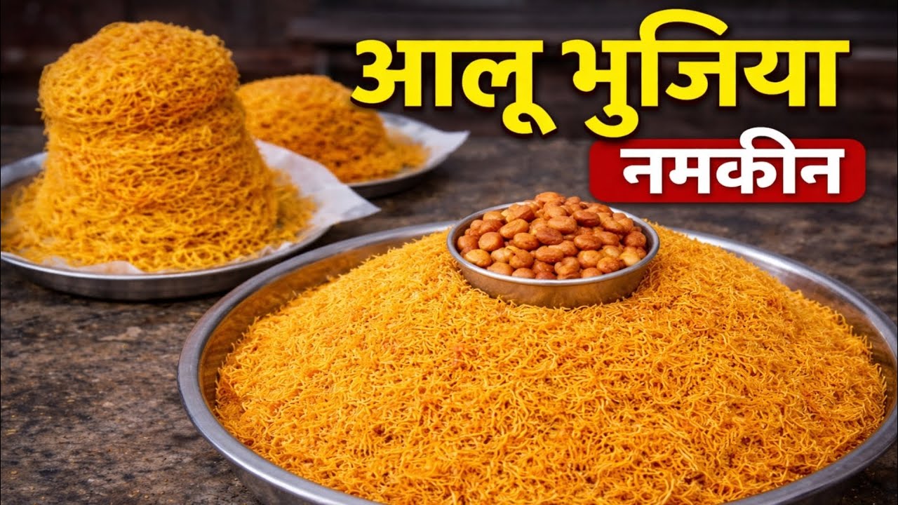 Haldiram Jaisi Crispy Aloo Bhujia 😱 | मार्केट जैसी आलू भुजिया घर पर | Namkeen Recipe