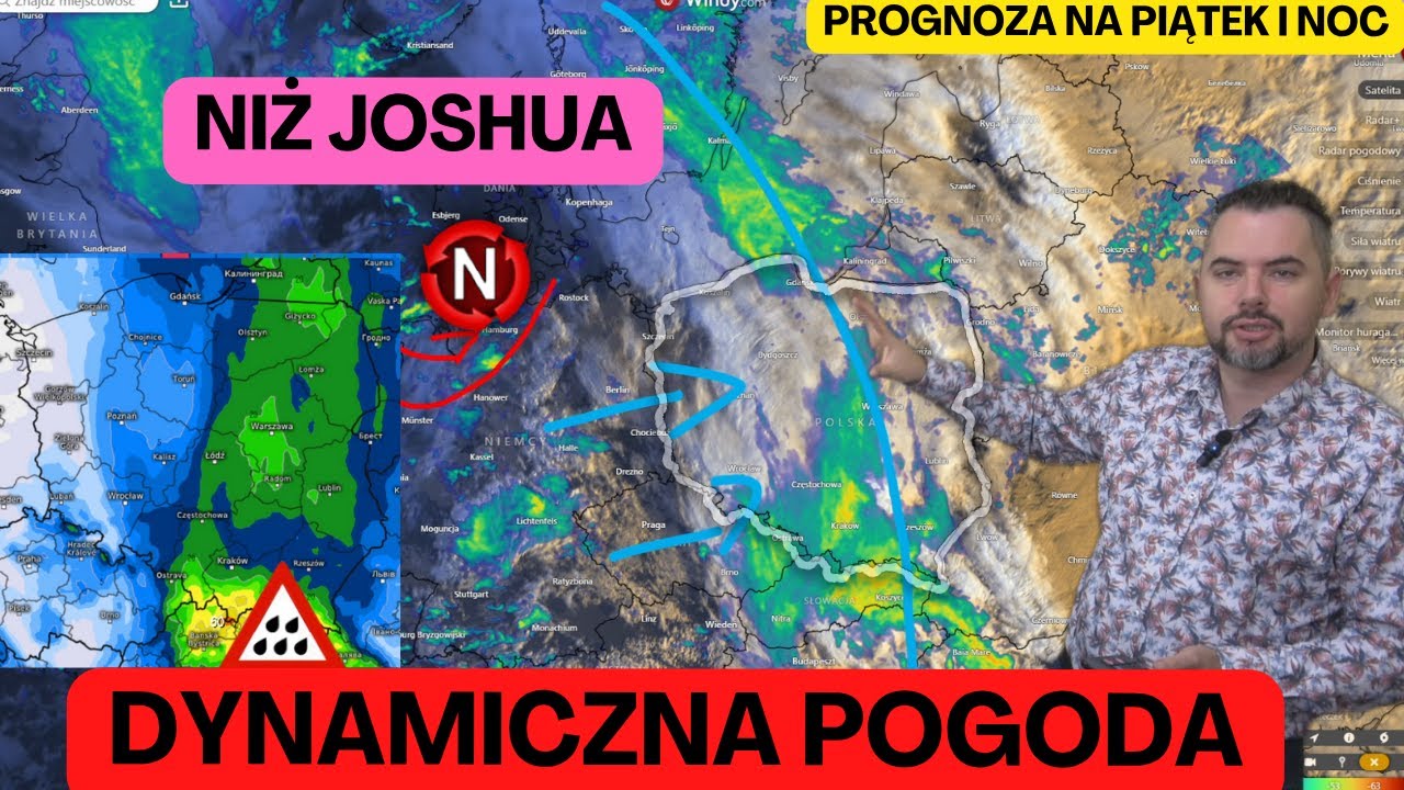 Intensywne opady deszczu na południu. W g&oacute;rach śnieg. Silny wiatr na Wybrzeżu. Dynamiczny piątek
