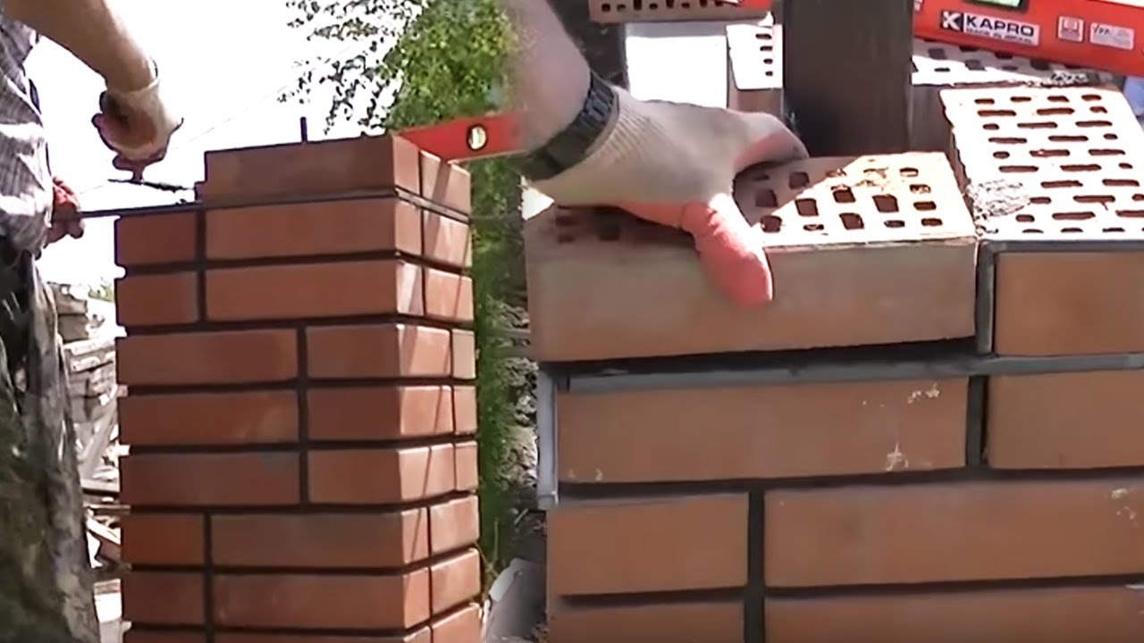 Кирпичная кладка колонн 