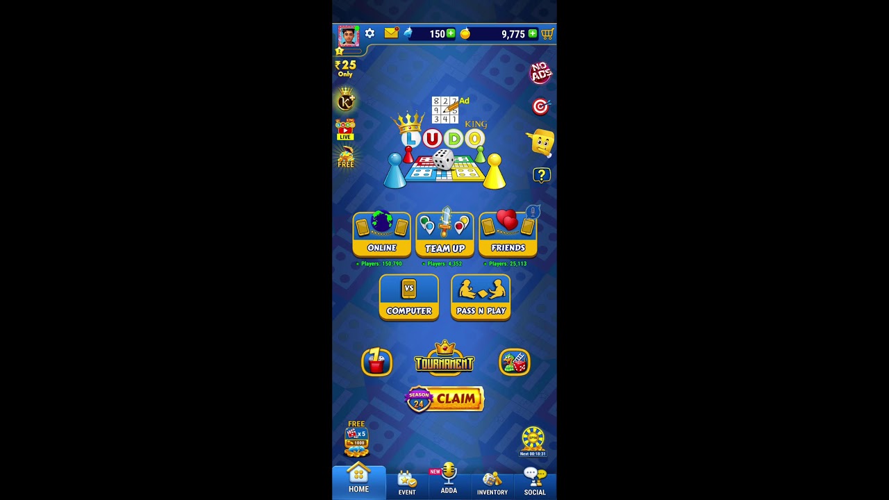 Ludo king 🏆 🥰 live game play ⏯️▶️