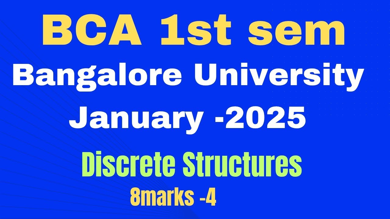 BCA 1st sem 8Marks Questions of Bangalore University QP - Jan 2025