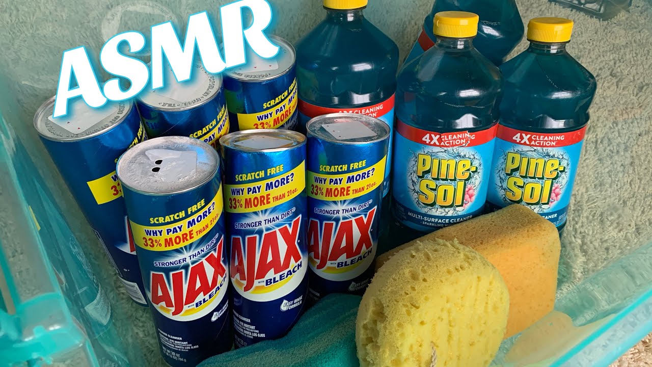 🌊✨ ASMR Gallons Of Pine Sol + 6 Cans Of Ajax!! ✨🌊 satisfying sponge squeezing