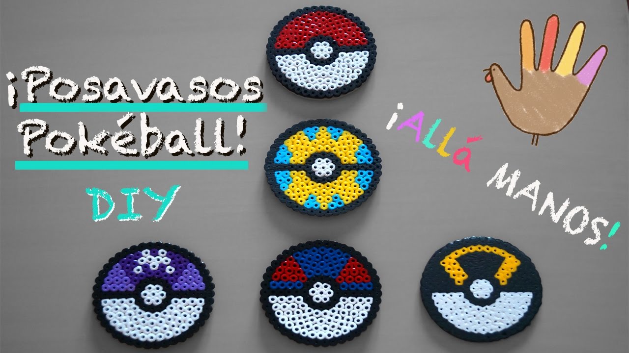 POSAVASOS POKÉBALL! | HAMA BEADS | TUTORIAL 🥤