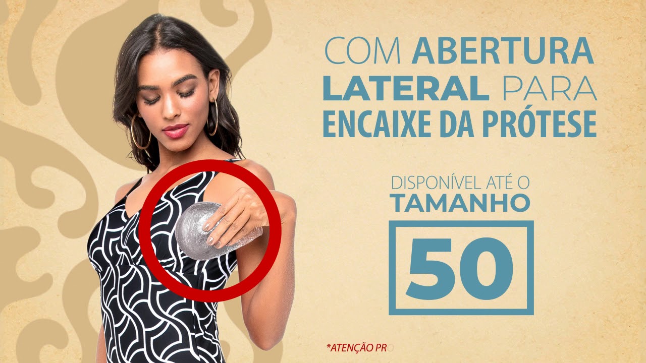 MAI&Ocirc; MASTEC BANHO DE MAR - Idealizado para quem realizou mastectomia total ou parcial.