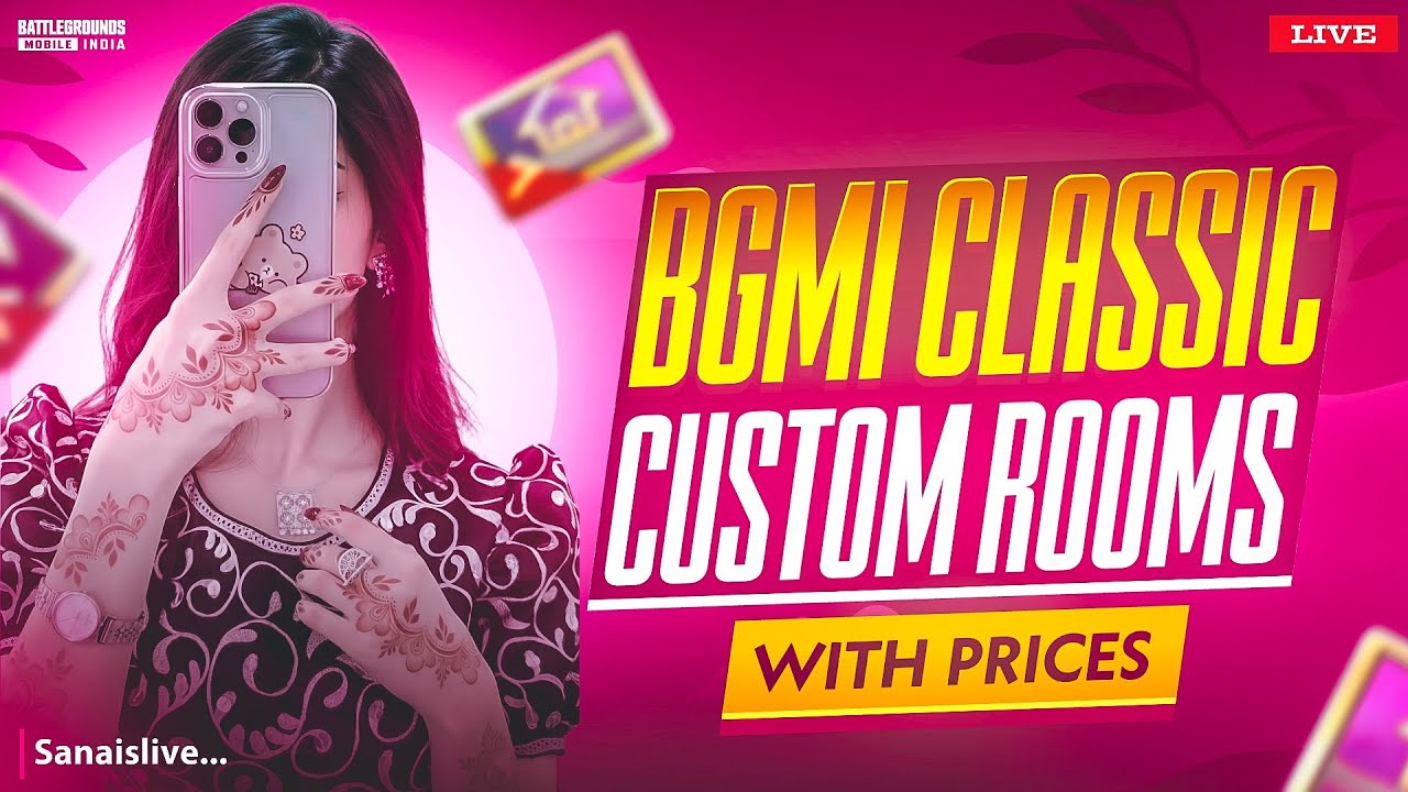 🔴BGMI LIVE -FREE ENTRY CLASSIC ROOMS|WIN CASH PRICE'S| GIRL GAMER|CUSTOM ROOMS#bgmi #classic #rooms