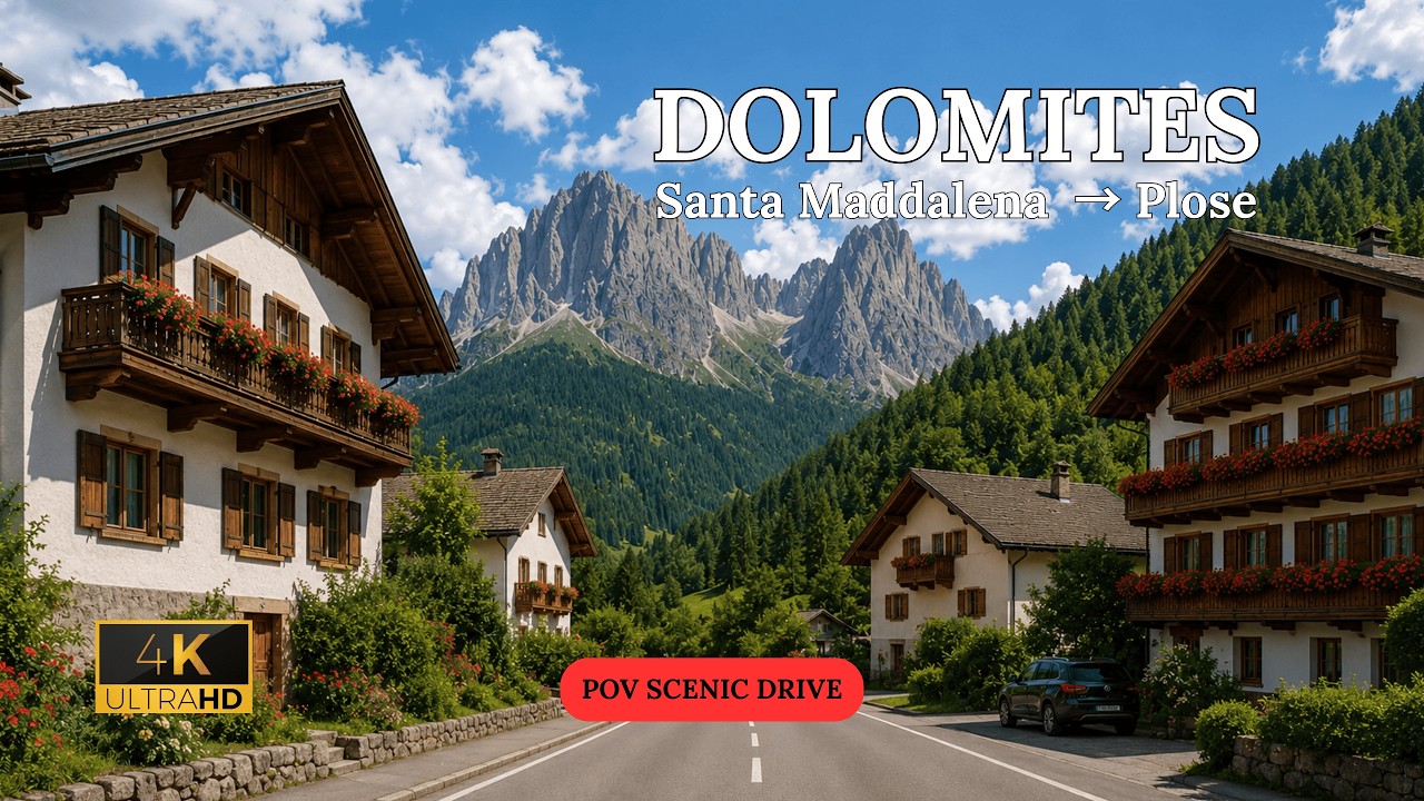 Italy Road Trip 🇮🇹 | Dolomites Mountain Villages & Scenic Routes ⛰️ Relaxing Drive 4K