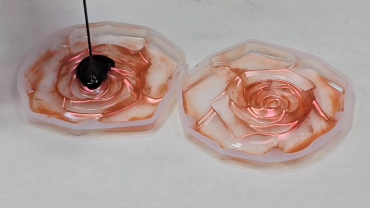 Chameleon Rose Resin Coasters | Soooo gorgeous!