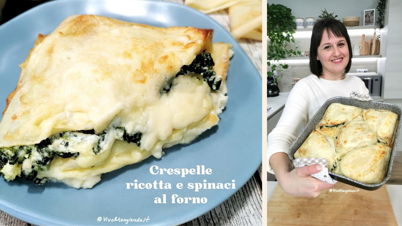 Crespelle con ricotta e spinaci al forno