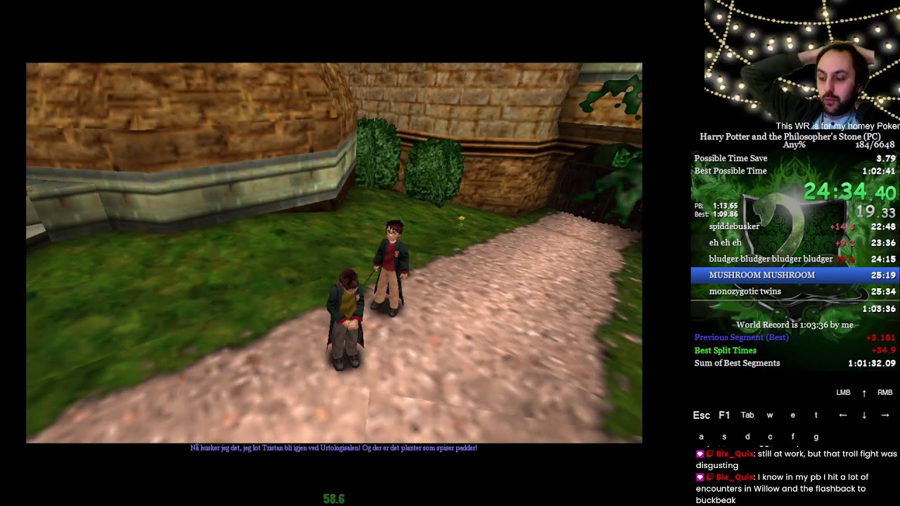 Harry Potter 1PC Any% Speedruns for WR/1:02