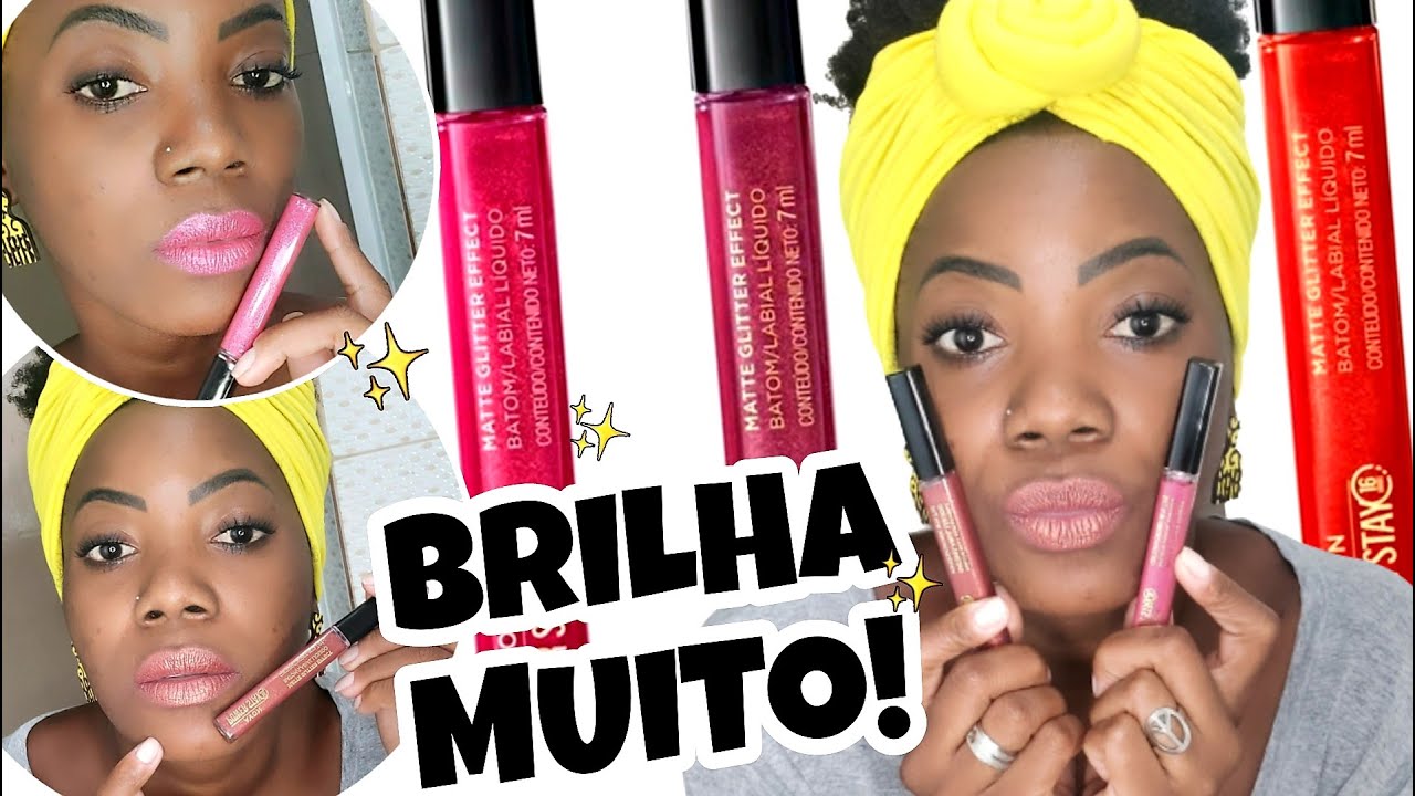 TESTANDO NOVAS CORES DO BATOM POWER STAY MATTE GLITTER EFEFCT AVON