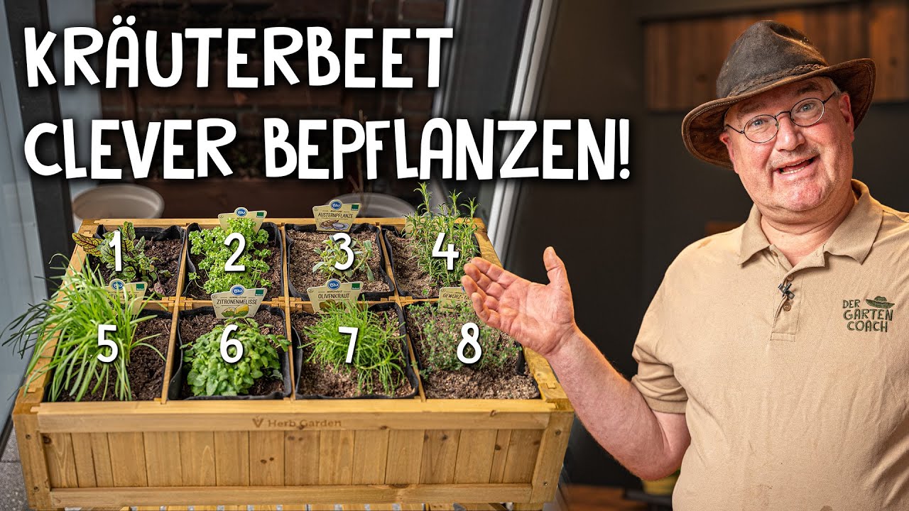 8 Kräuter in einem Hochbeet! 🌿 - Kräuterbeet bepflanzen für Balkon & Terrasse