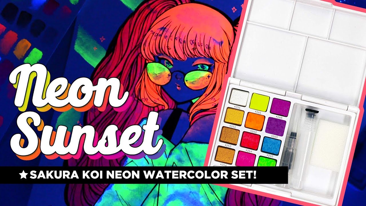 THEY GLOW IN THE DARK? ★ Sakura Koi Watercolor Neon Set ★