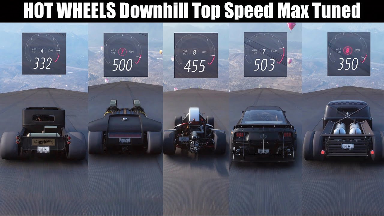 HOT WHEELS || FORZA HORIZON 5 UNREAL TOP SPEED EPISODE THE HOT WHEELS CARS DOWNHILL INSANE TOP SPEED
