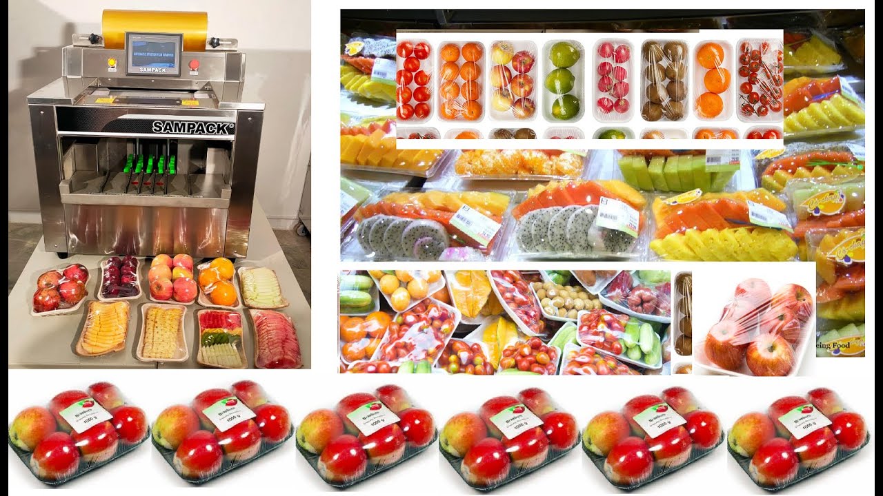Fruits packing machine | Fruits Wrapping machine For Supermarket  | Fruits retails packing ideas