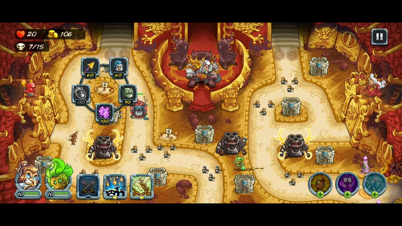 王國保衛戰聯盟 大聖遊記 魔王堡壘 手機版基本塔＋英雄 不可能難度 Kingdom Rush Alliance Wukong's Journey The Demon King Stronghold